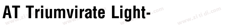 AT Triumvirate Light字体转换
